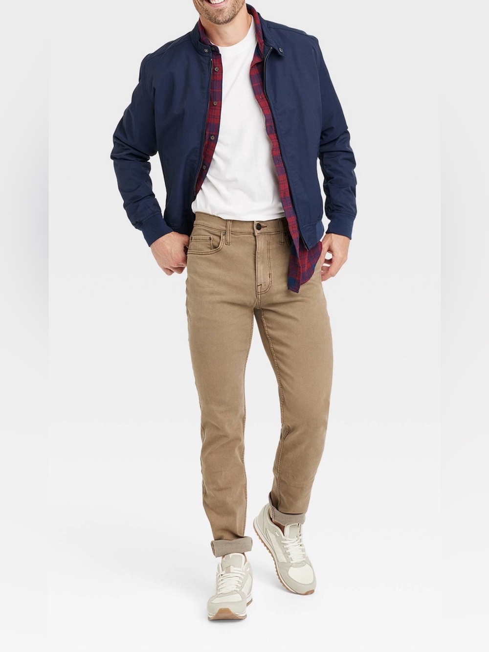 Men's Goodfellow Beige Slim Fit Jeans - 34x34